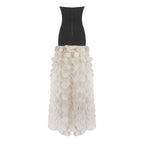 Strapless Black Circle Skirt Gown H6635