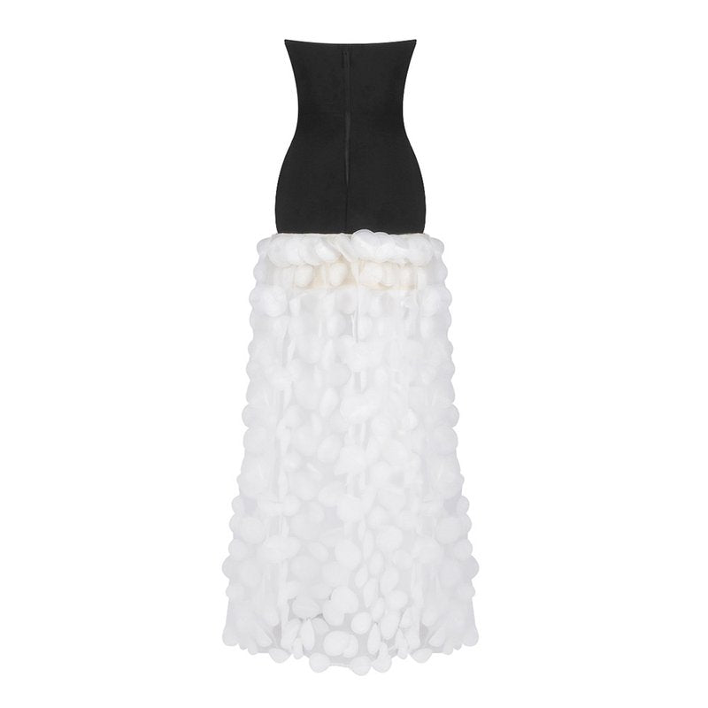 Strapless Black Circle Skirt Gown H6635