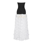 Strapless Black Circle Skirt Gown H6635