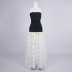 Strapless Black Circle Skirt Gown H6635