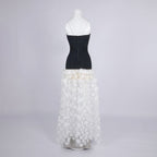 Strapless Black Circle Skirt Gown H6635