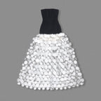 Strapless Black Circle Skirt Gown H6635