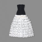 Strapless Black Circle Skirt Gown H6635