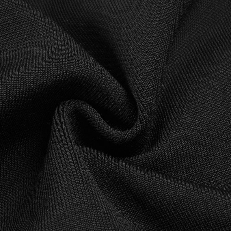 Strapless Black Circle Skirt Gown H6635