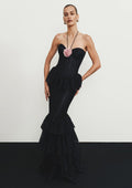 Strapless Black Lace Mermaid Gown H6691