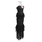 Strapless Black Lace Mermaid Gown H6691