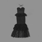 Strapless Black Lace Mermaid Gown H6691