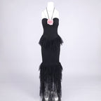 Strapless Black Lace Mermaid Gown H6691