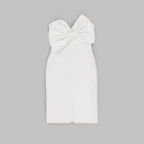 Strapless Bow Front Midi Dress H5321