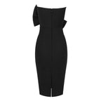 Strapless Bow Front Midi Dress H5321