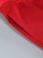 Strapless Bow Red Bandage Dress H6682