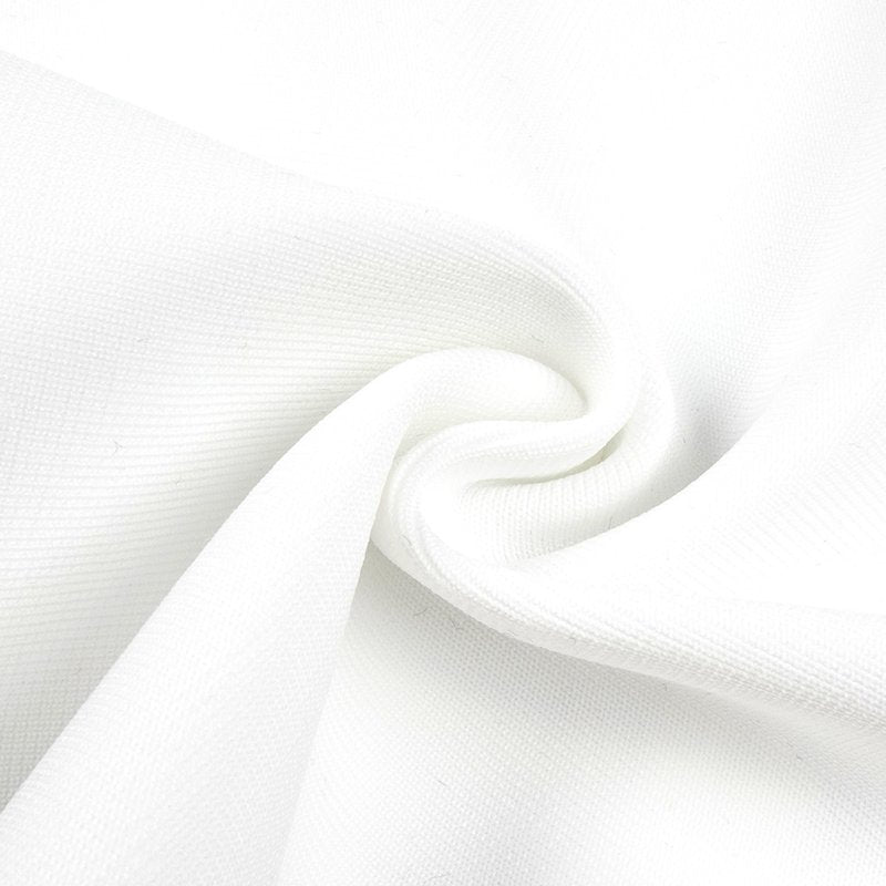 Strapless Bow White Bandage Dress H5806