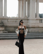 Strapless Corset Maxi Dress H6214