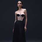 Strapless Corset Maxi Dress H6214