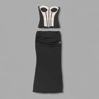 Strapless Corset Maxi Dress H6214
