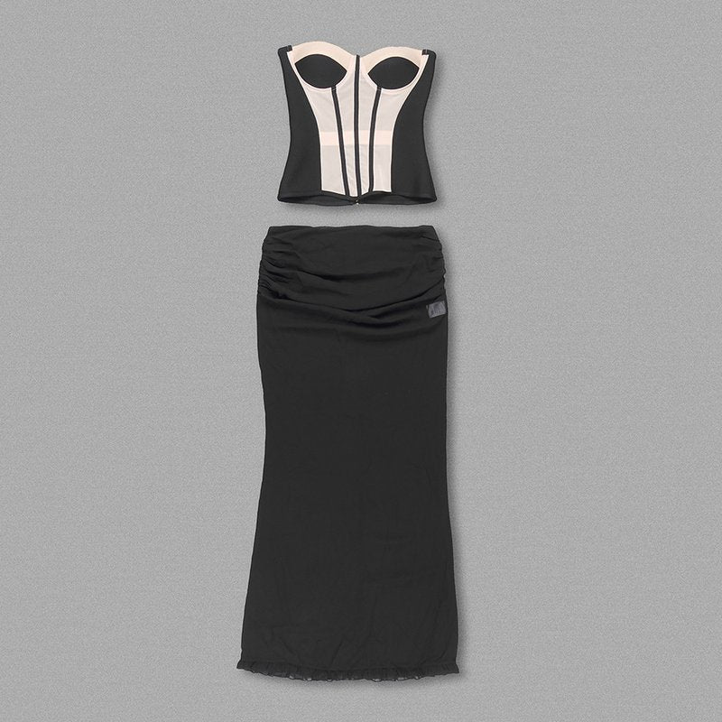Strapless Corset Maxi Dress H6214