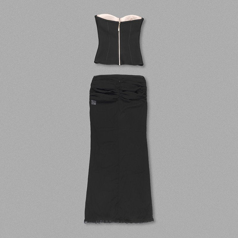 Strapless Corset Maxi Dress H6214