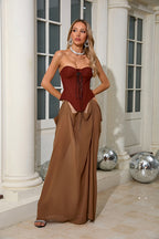 Strapless Corset Maxi Dress H6758