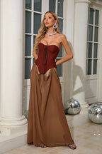 Strapless Corset Maxi Dress H6758