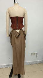 Strapless Corset Maxi Dress H6758