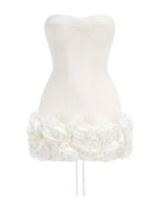 Strapless Corset Ruffle Mini Dress H6504