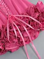 Strapless Corset Ruffle Mini Dress H6504