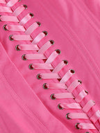Strapless Corset Ruffle Mini Dress H6504