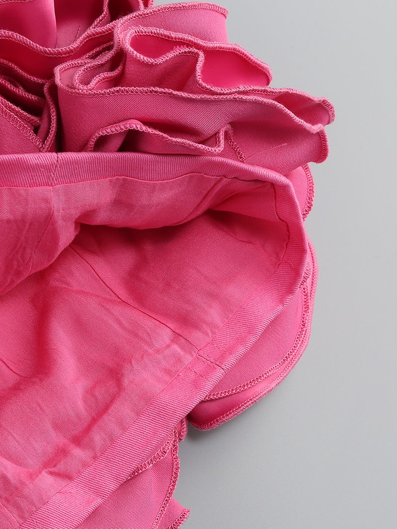 Strapless Corset Ruffle Mini Dress H6504