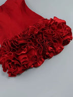 Strapless Corset Ruffle Mini Dress H6504