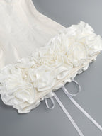 Strapless Corset Ruffle Mini Dress H6504