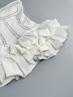 Strapless Corset Ruffle Mini Dress H7144