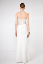 Strapless Corset Sheath Gown H7012