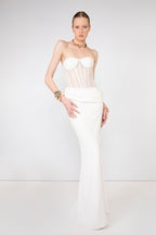 Strapless Corset Sheath Gown H7012