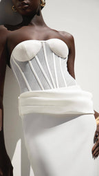 Strapless Corset Sheath Gown H7012