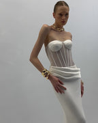 Strapless Corset Sheath Gown H7012