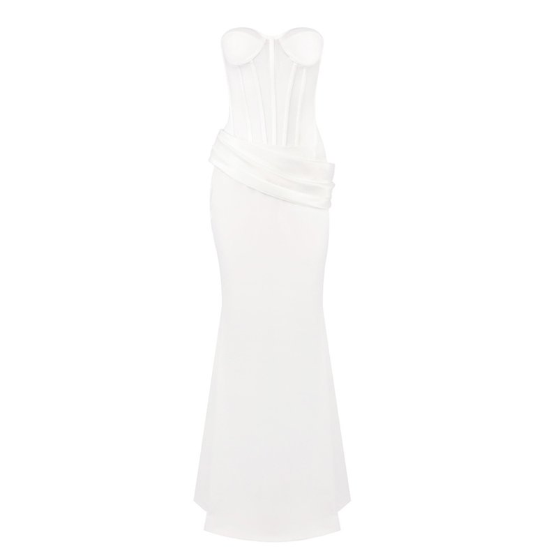 Strapless Corset Sheath Gown H7012