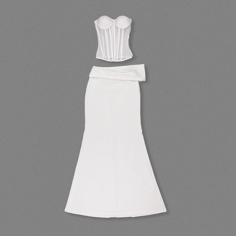Strapless Corset Sheath Gown H7012