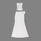 Strapless Corset Sheath Gown H7012