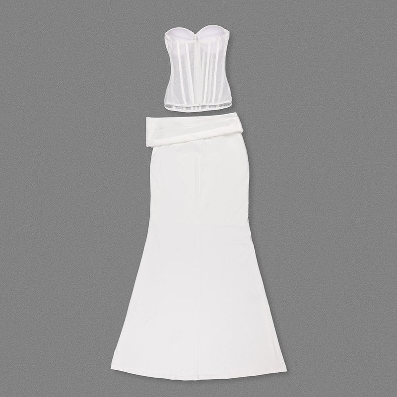 Strapless Corset Sheath Gown H7012