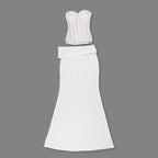 Strapless Corset Sheath Gown H7012