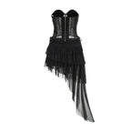 Strapless Corset Tiered Asymmetrical Dress H6872