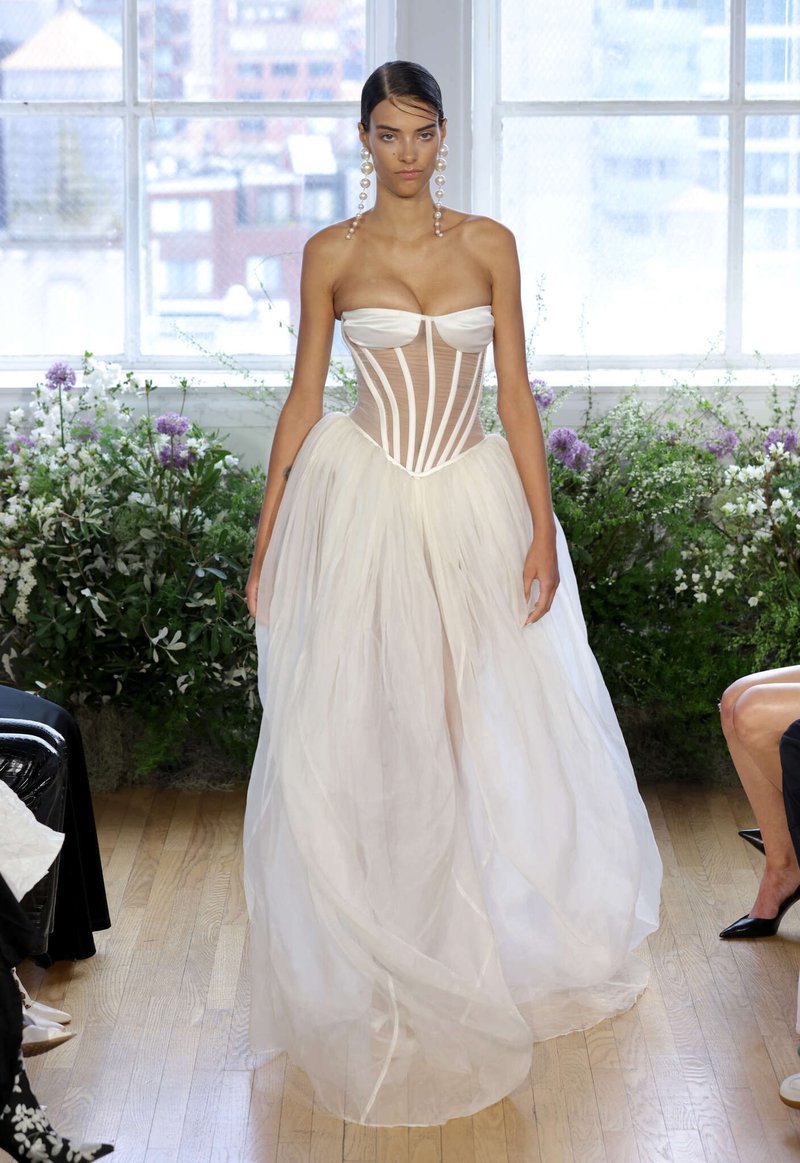 Strapless Corset Tulle Ball Gown H6480