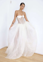 Strapless Corset Tulle Ball Gown H6480