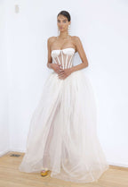 Strapless Corset Tulle Ball Gown H6480