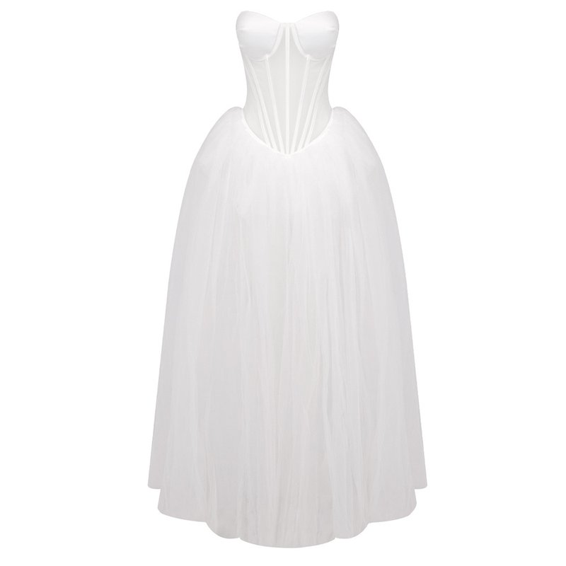 Strapless Corset Tulle Ball Gown H6480