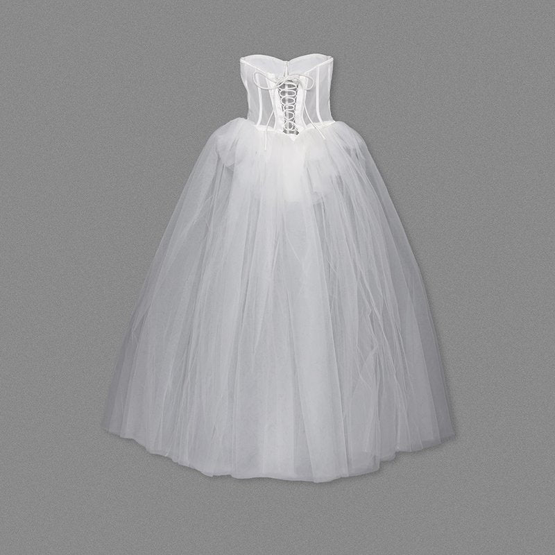 Strapless Corset Tulle Ball Gown H6480
