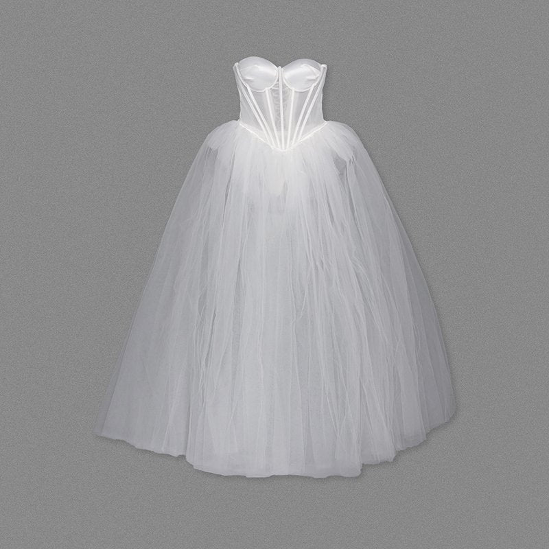 Strapless Corset Tulle Ball Gown H6480