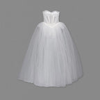 Strapless Corset Tulle Ball Gown H6480