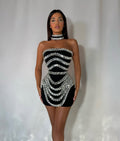 Strapless Crystal Embellished Mini Dress H6652