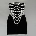 Strapless Crystal Embellished Mini Dress H6652